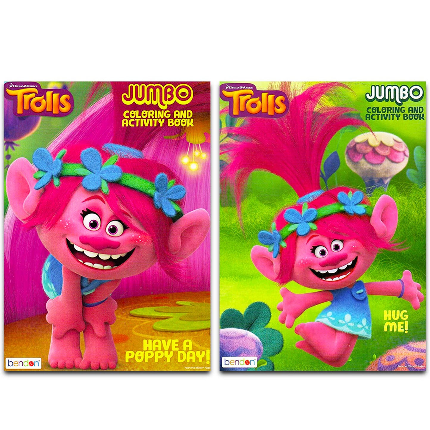 Bendon DreamWorks Trolls 2Pack Coloring Book Set - 2 Books, 8x11
