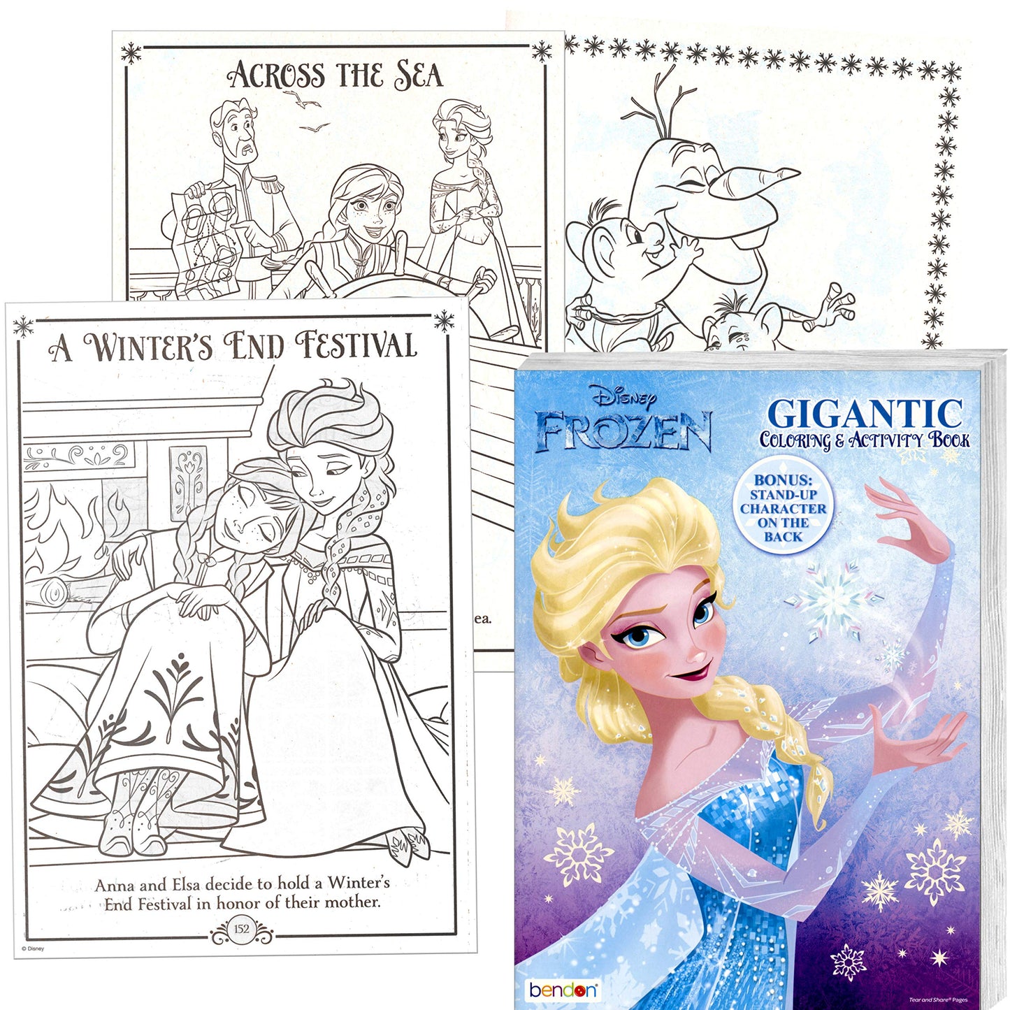 Bendon Frozen Coloring and Activity Book – 192 Pages, Elsa & Olaf