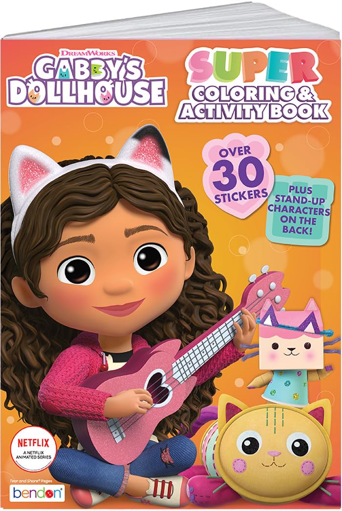Bendon Gabby's Dollhouse Coloring Book – 144 Pages, 30+ Stickers | Officially Licensed