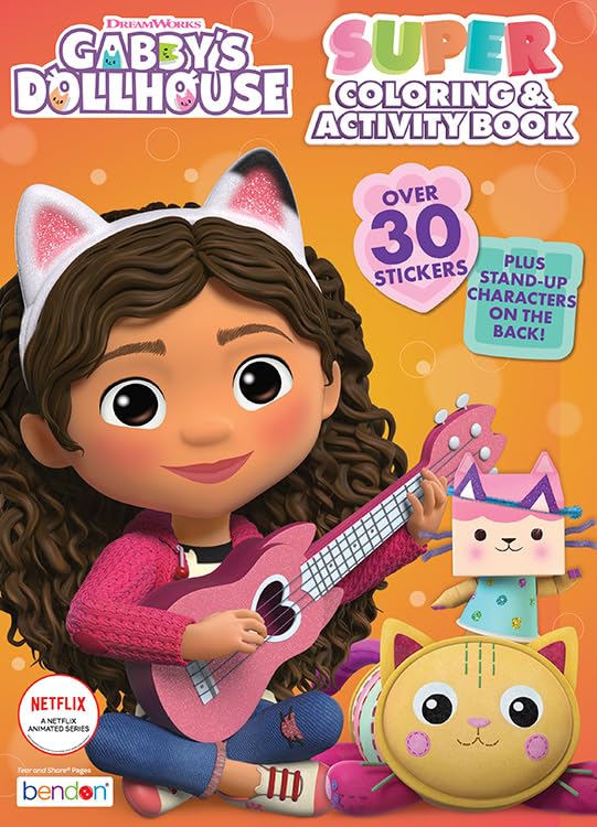 Bendon Gabby's Dollhouse Coloring Book – 144 Pages, 30+ Stickers | Officially Licensed