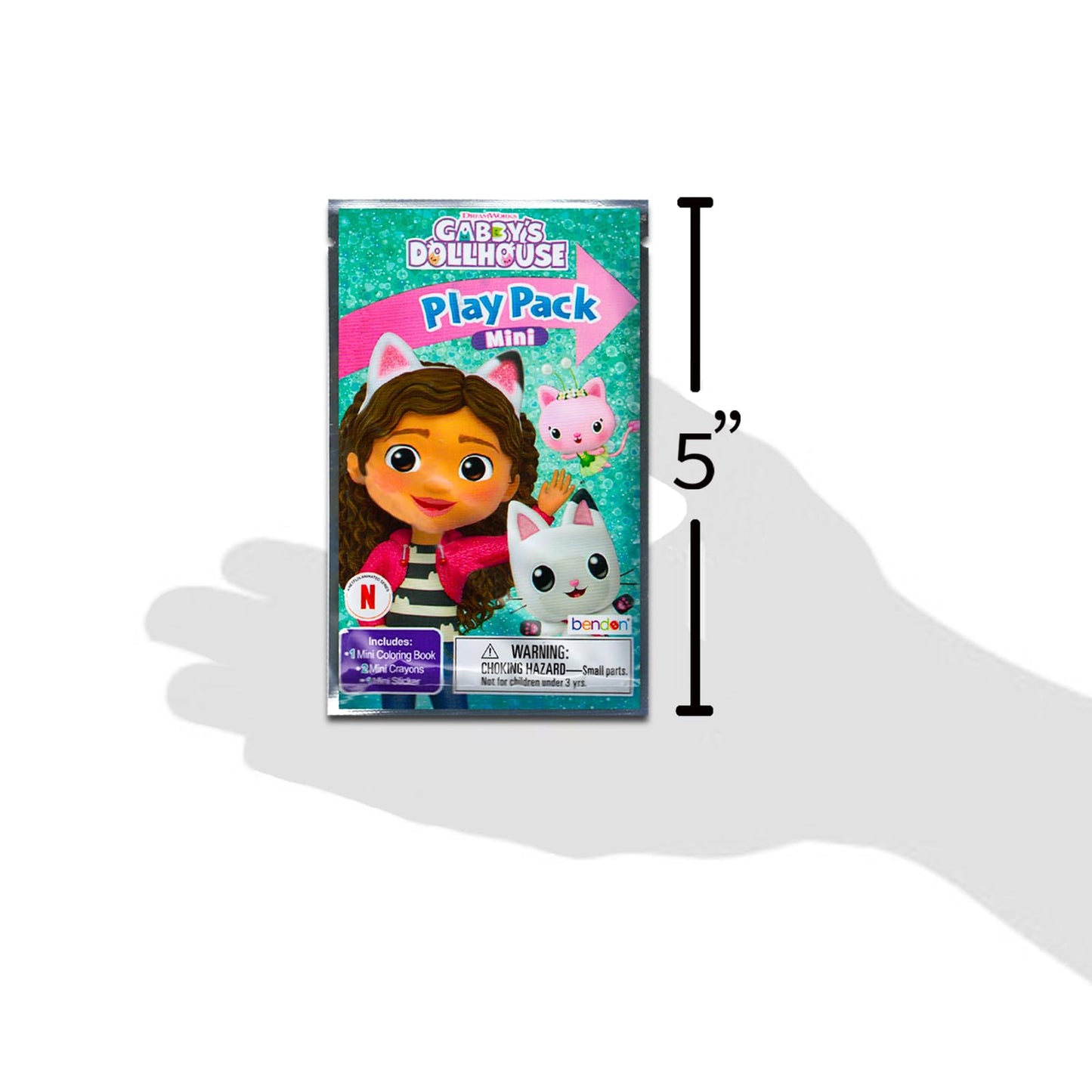 Bendon Gabby's Dollhouse Mini Party Favors: 24 Grab n Go Packs with Coloring Pages & Stickers