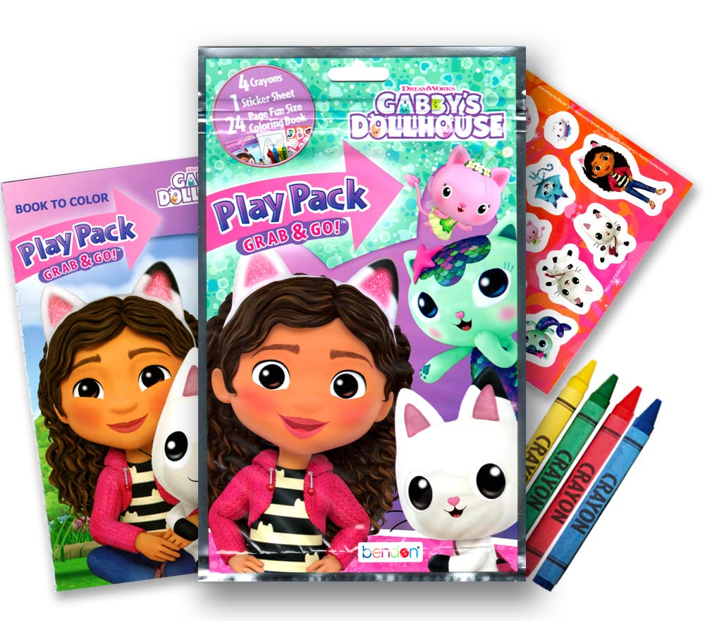 Gabby's Dollhouse Coloring Activity Book Bundle by Bendon