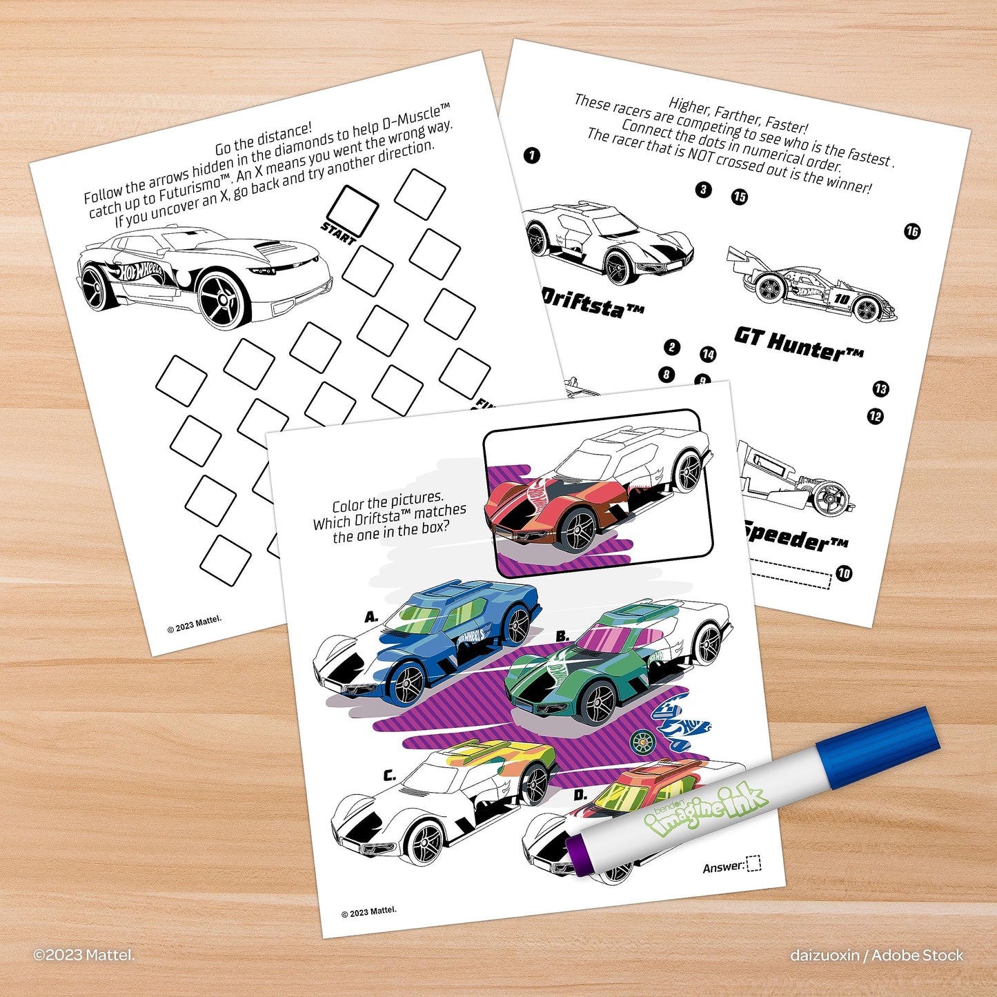 Bendon Hot Wheels Imagine Ink Party Favors & Coloring Book – Officially Licensed