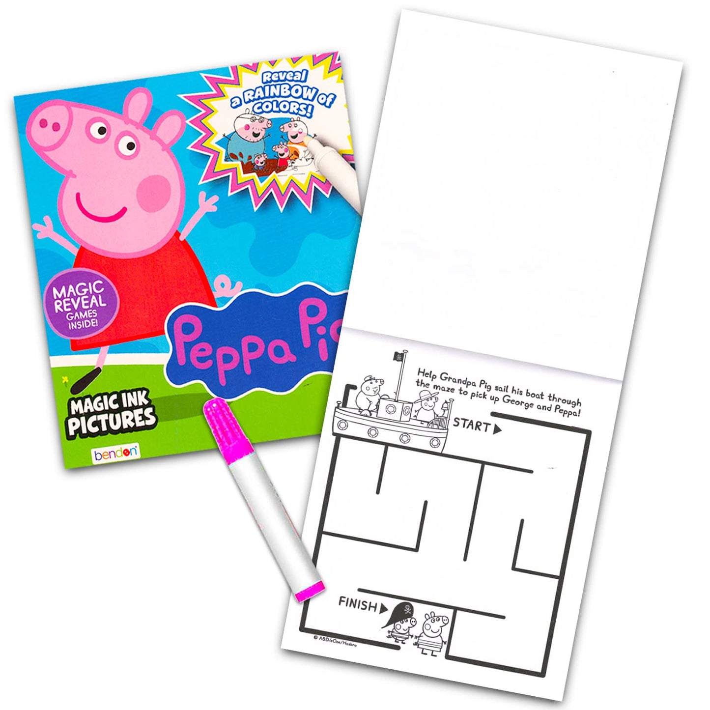 Bendon 12 Mess Free Imagine Ink Coloring Book Set – Bulk Bundle (Sonic, Bluey, Mickey, Minnie, Spidey, Peppa Pig)
