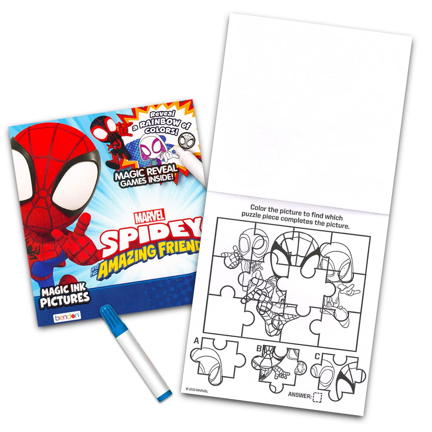 Bendon 12 Mess Free Imagine Ink Coloring Book Set – Bulk Bundle (Sonic, Bluey, Mickey, Minnie, Spidey, Peppa Pig)