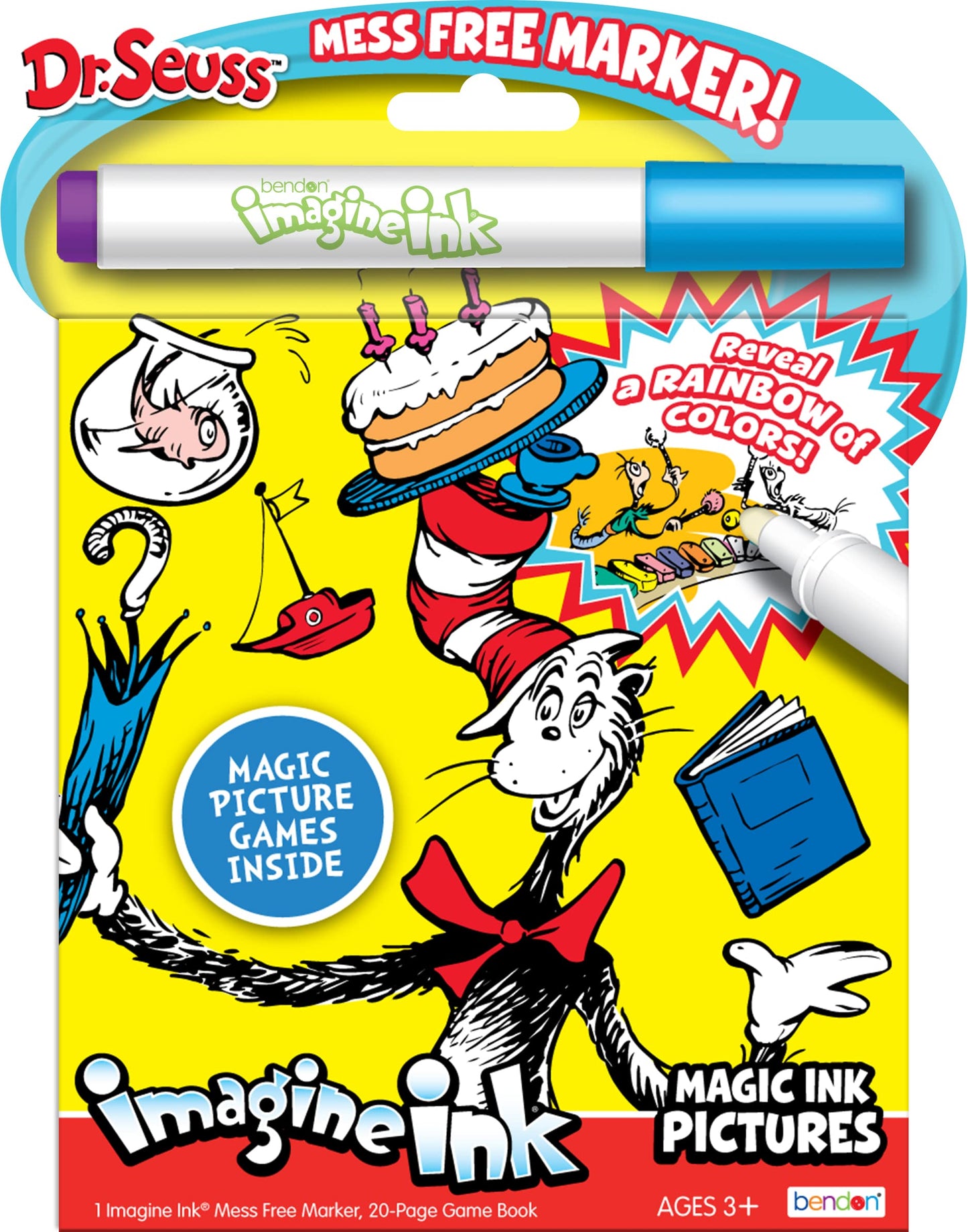 Bendon Imagine Ink Dr. Seuss: Magic Ink Pictures with Mess-Free Marker