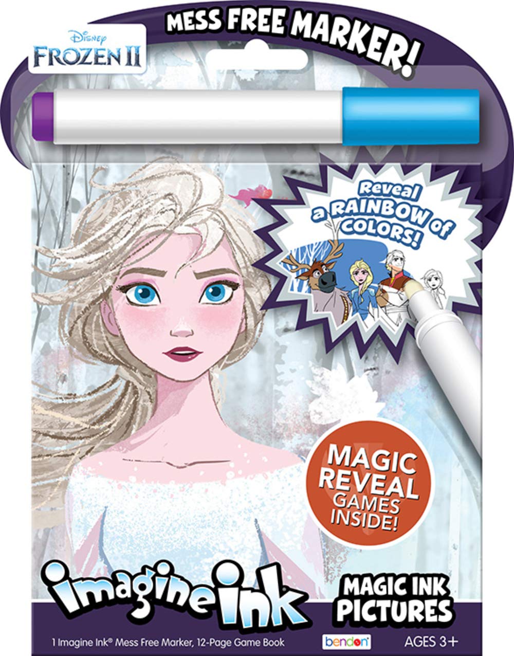Bendon Imagine Ink Coloring Game Book – Frozen II | Mess-Free Marker