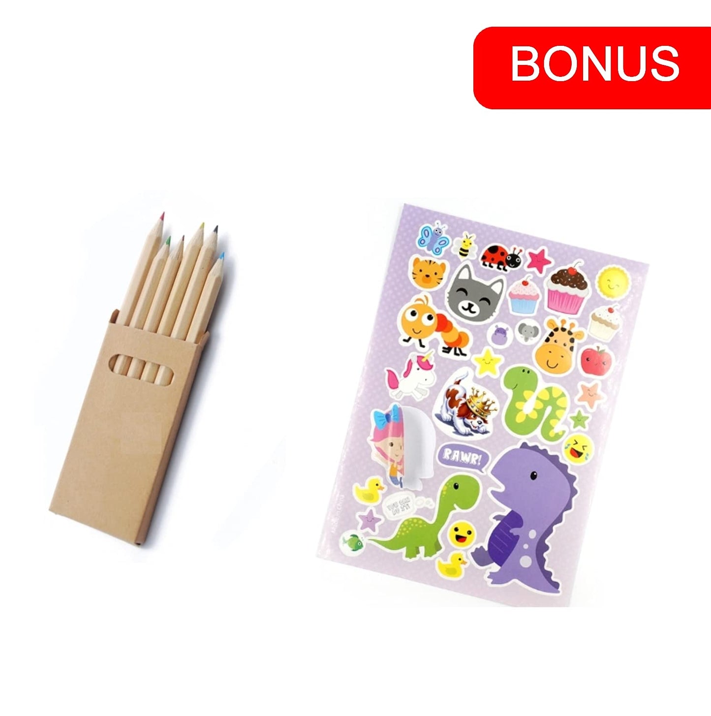 Bendon Imagine Ink Set of 6 – Mess-Free Coloring Books for Girls
