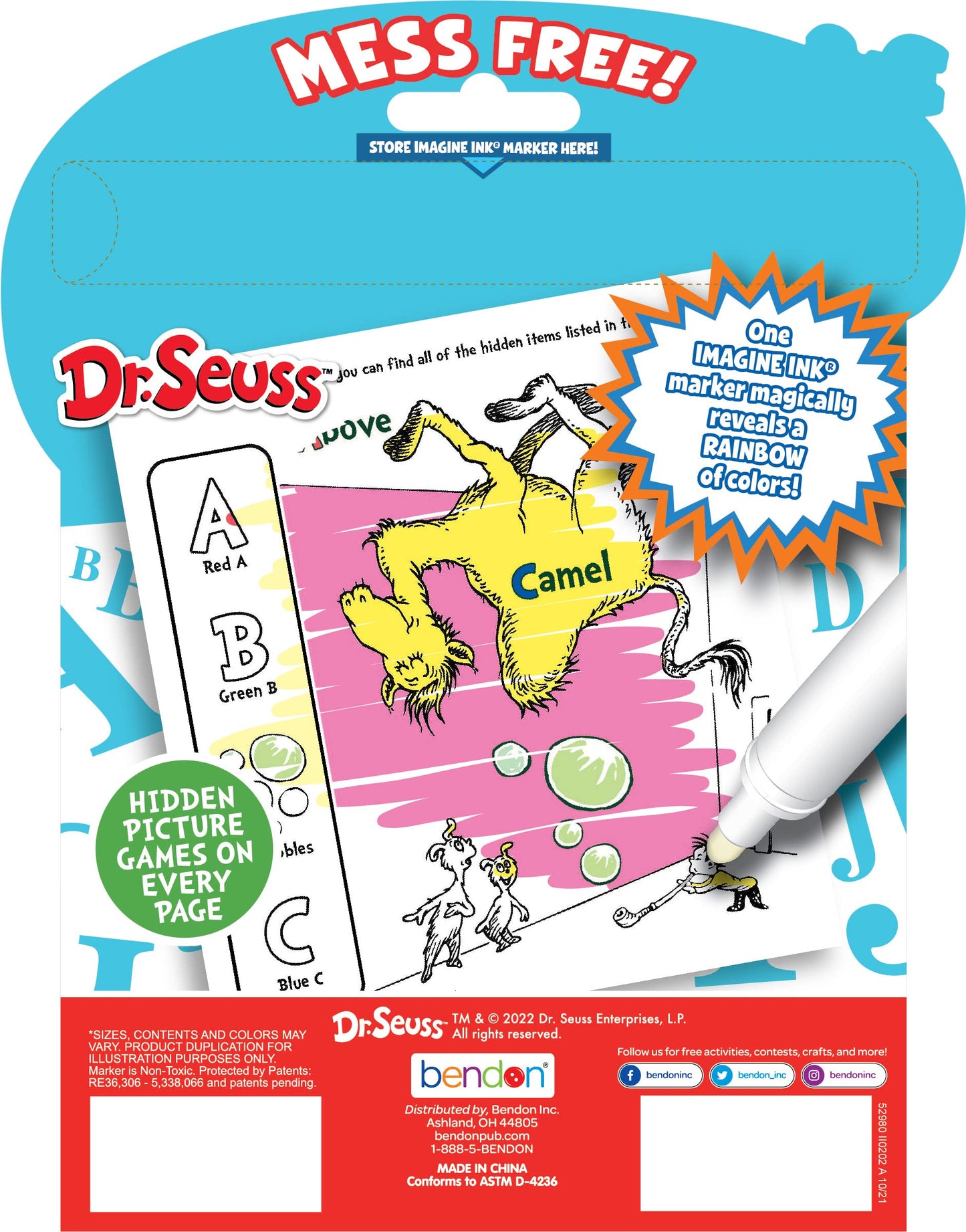 Bendon Imagine Ink Dr. Seuss: Magic Ink Pictures with Mess-Free Marker