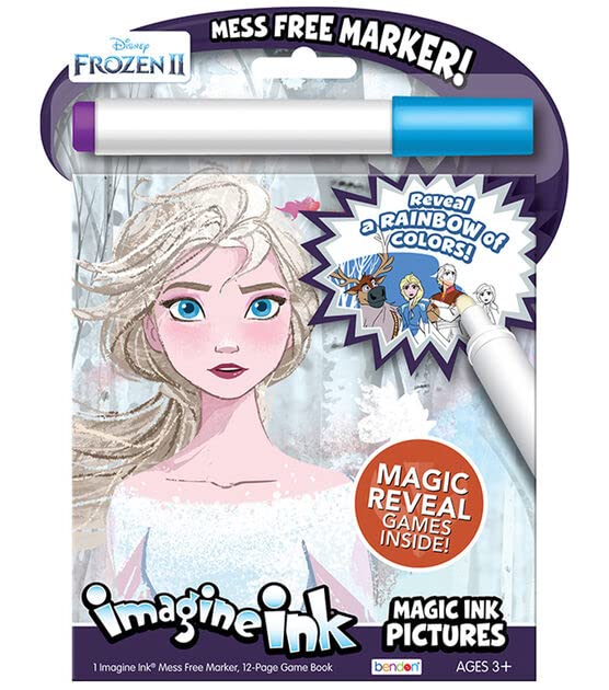 Bendon Imagine Ink Set of 6 – Mess-Free Coloring Books for Girls