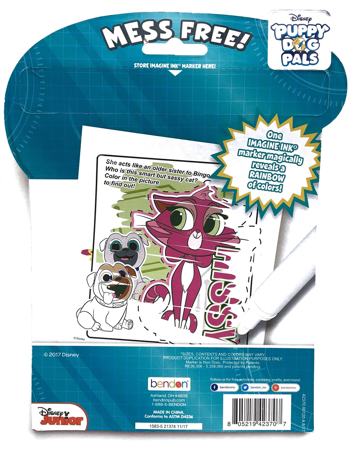 Bendon Puppy Dog Pals Imagine Ink: Magic Ink Pictures & Mess-Free Marker