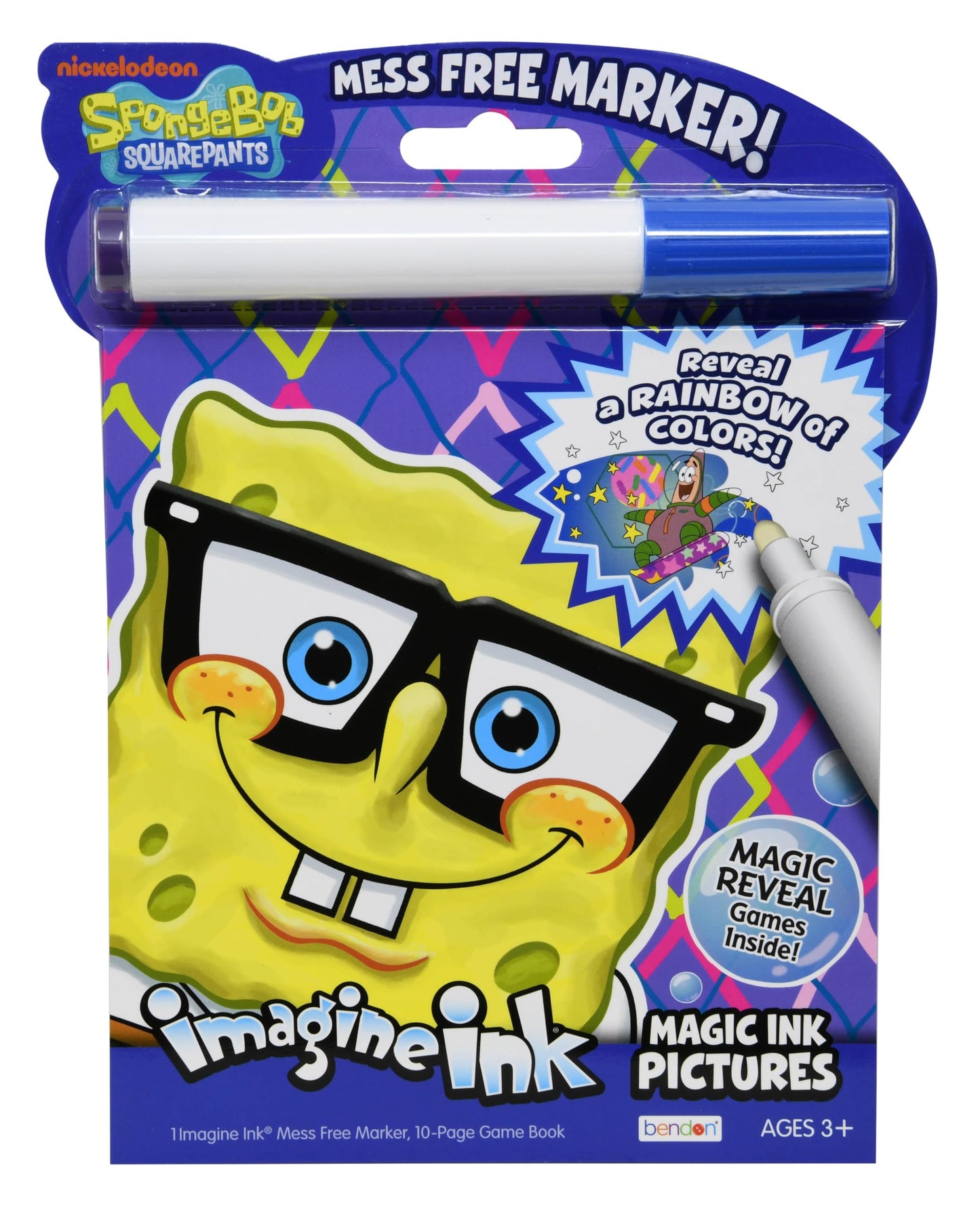 Bendon Imagine Ink SpongeBob Coloring Book – Mess-Free Marker, Officially Licensed