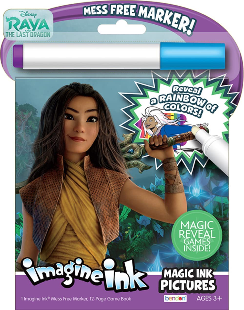 Bendon Imagine Ink Set of 6 – Mess-Free Coloring Books for Girls
