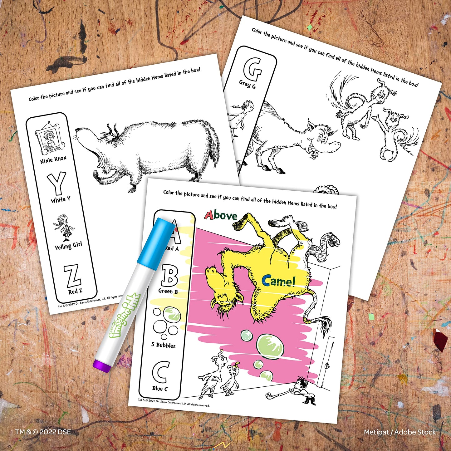 Bendon Imagine Ink Dr. Seuss: Magic Ink Pictures with Mess-Free Marker
