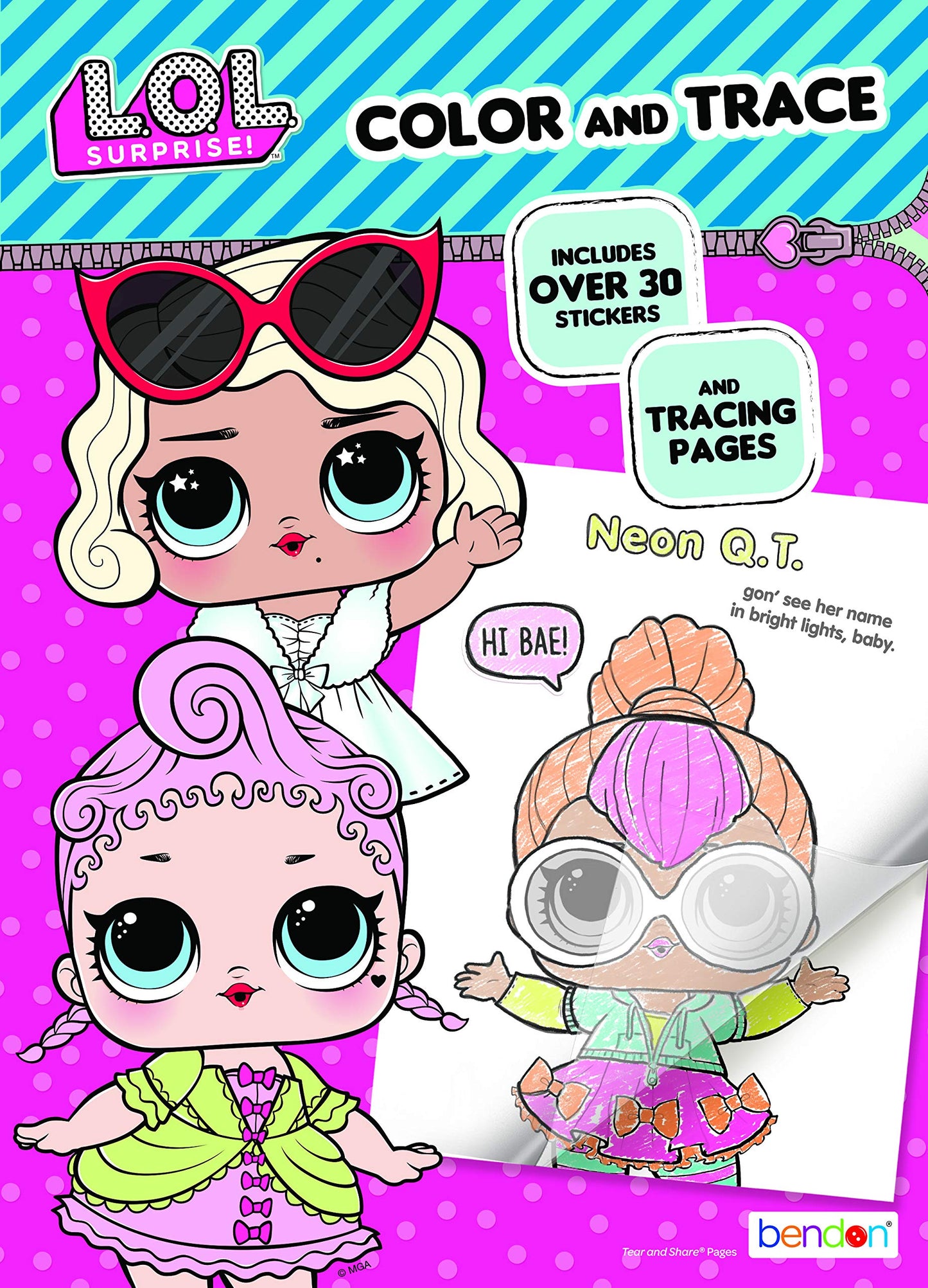 Bendon L.O.L. Surprise! Color & Trace Activity Book 42756 – Multicolor