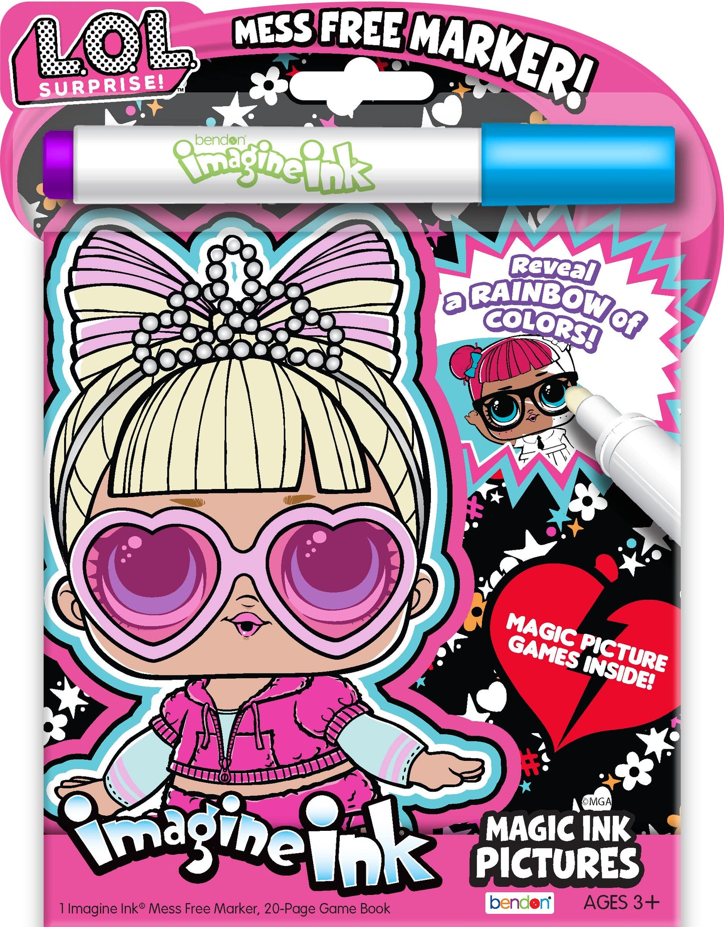 Bendon L.O.L. Surprise Imagine Ink Magic Ink Picture Book – Mess-Free Color Reveal (42755)