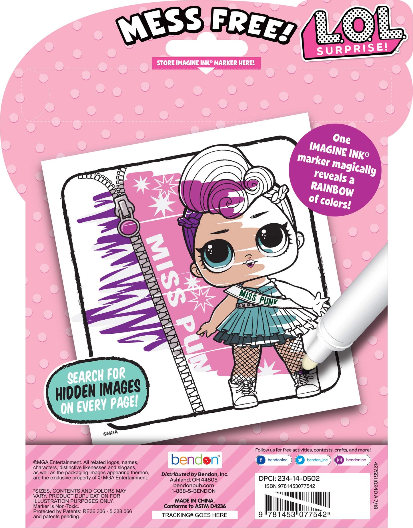 Bendon L.O.L. Surprise Imagine Ink Magic Ink Picture Book – Mess-Free Color Reveal (42755)