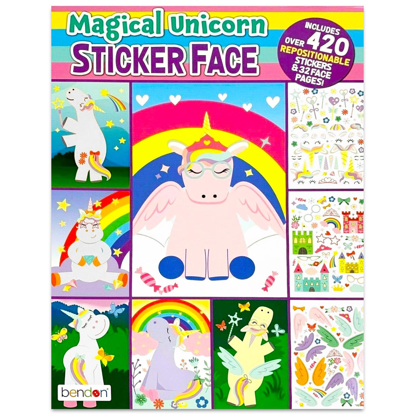 Bendon Magical Unicorn Sticker Book – 420 Stickers, 32 Unicorn Pages, Arts & Crafts for Kids