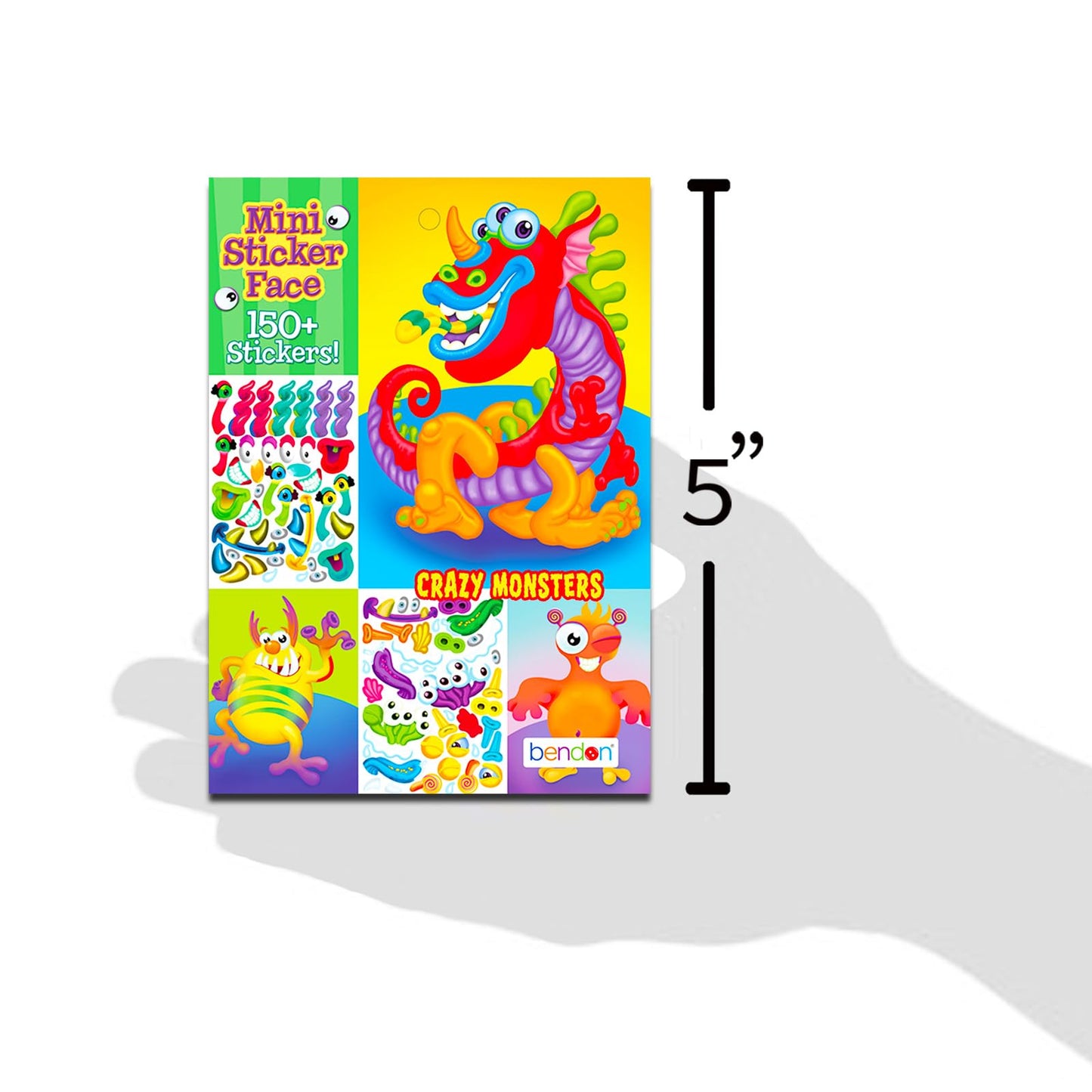 Bendon Make a Face Sticker Books Set – 3 Deluxe Sticker Books with 1,000+ Stickers