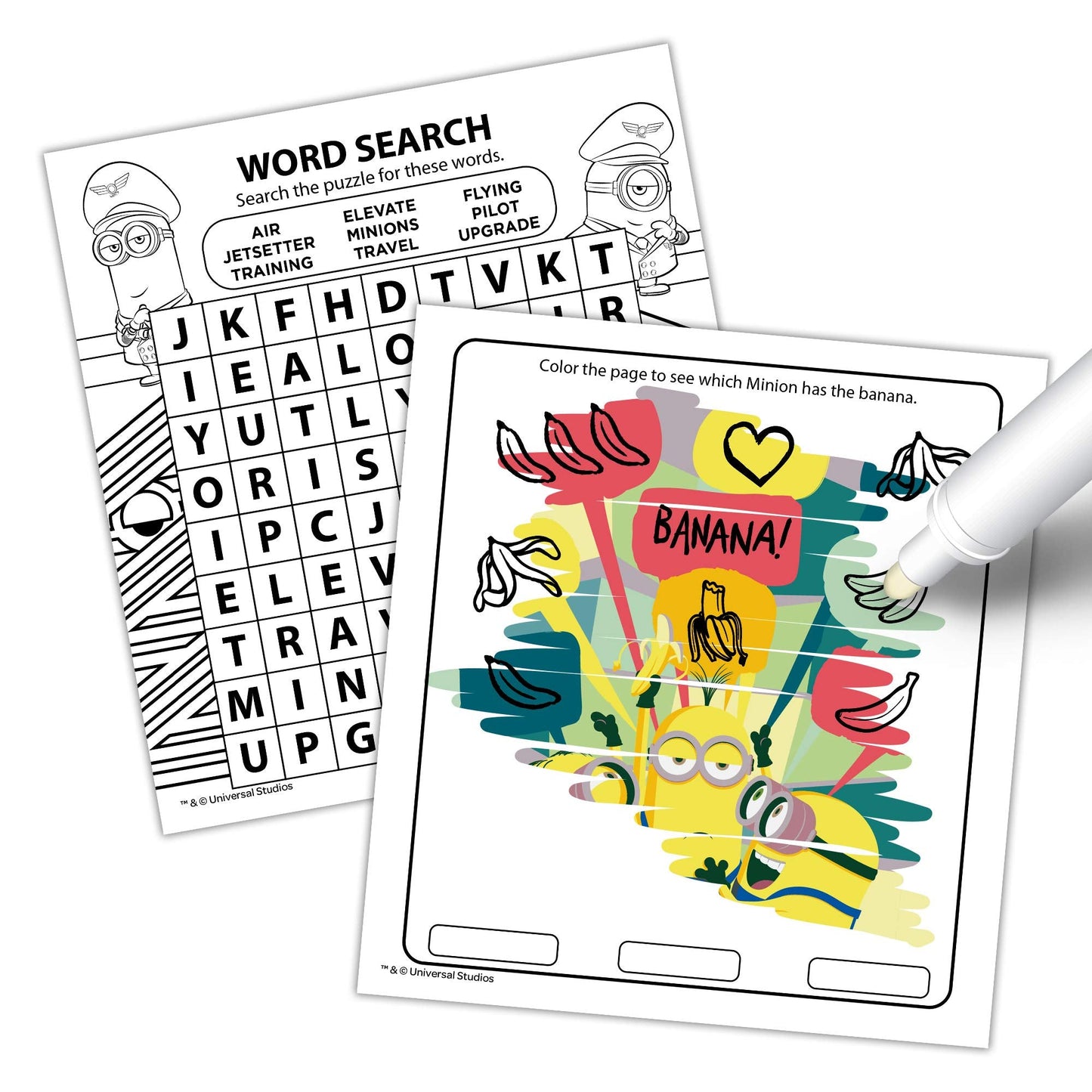 Bendon Minions Rise of Gru Imagine Ink 24-Page Mess-Free Coloring Book