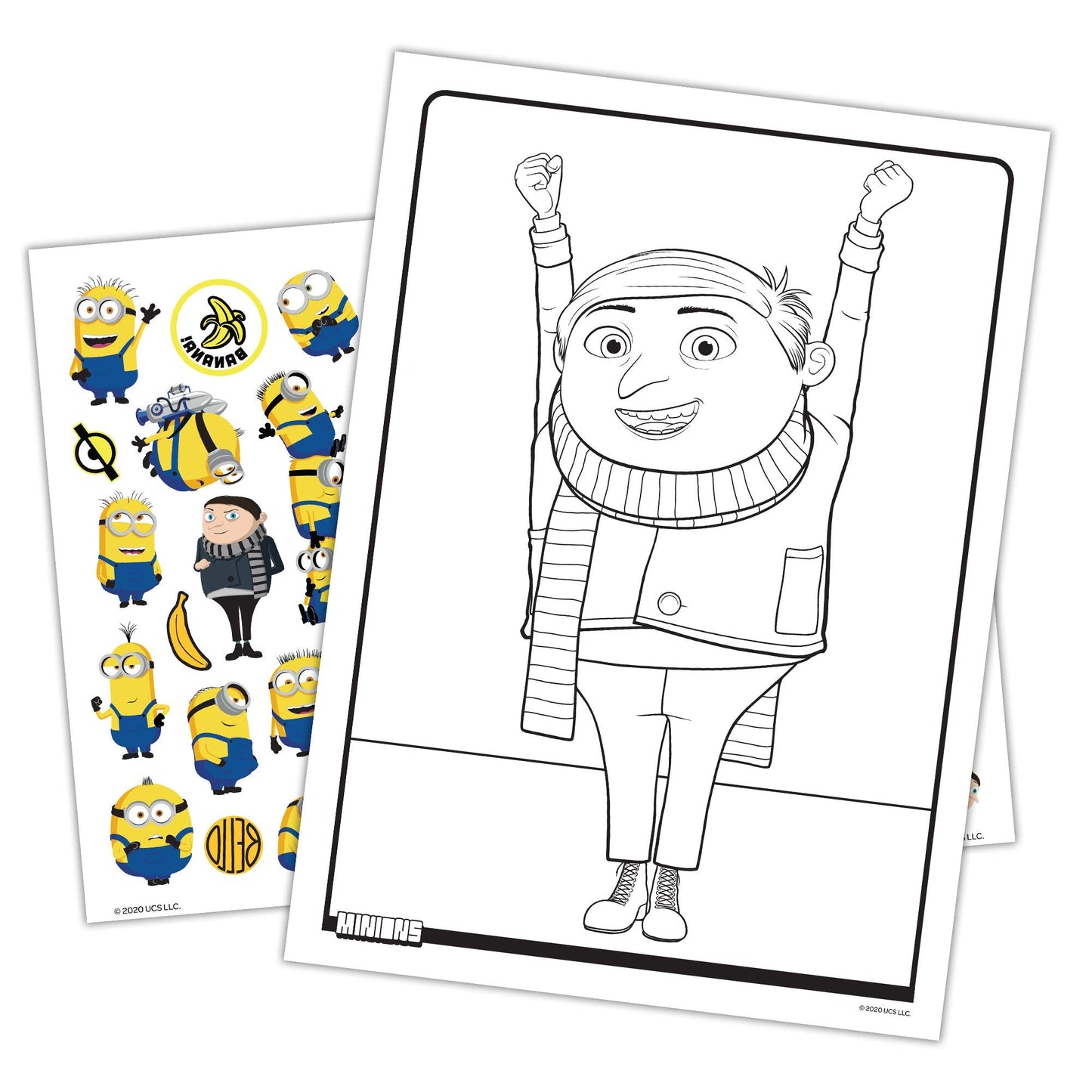 Bendon Minions Rise of Gru 48-Page Coloring & Activity Book with Tattoos