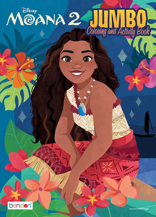 Bendon Moana Jumbo Coloring Book – Officially Licensed Moana & Maui Activity