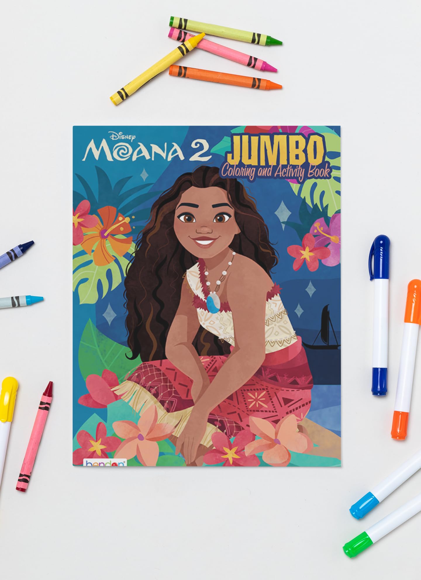 Bendon Moana Jumbo Coloring Book – Officially Licensed Moana & Maui Activity