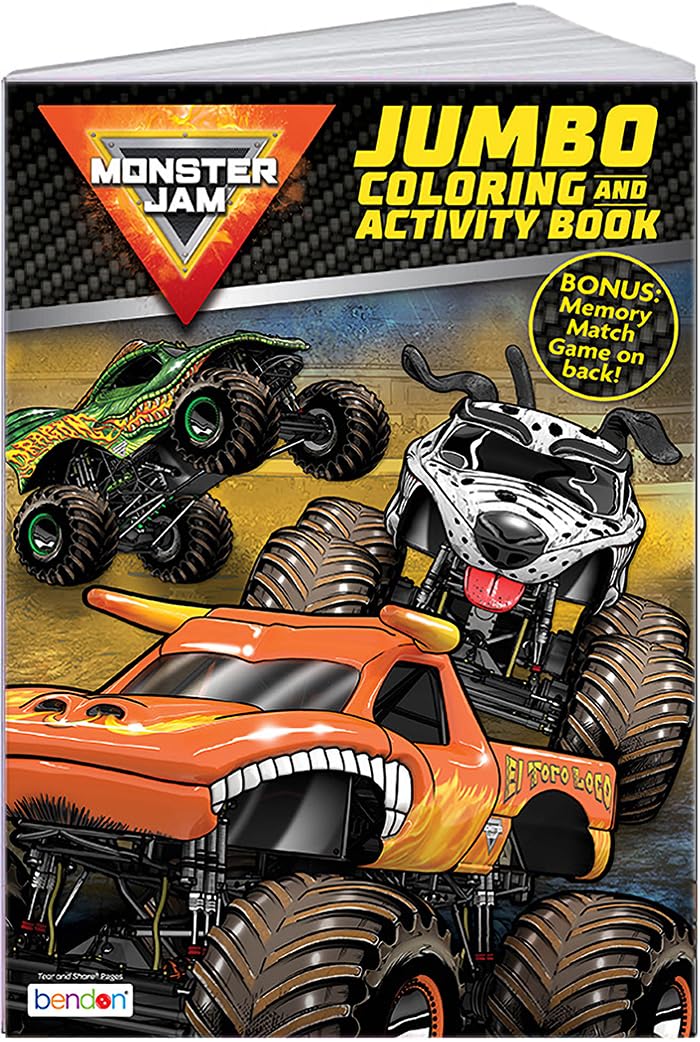 Bendon Monster Jam Activity Book – Officially Licensed Monster Trucks (Jumbo)