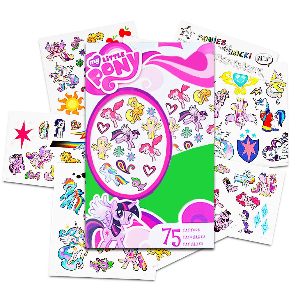 Bendon Publishing My Little Pony Classroom Prize Pack – 10 Mini Play Packs with Stickers, Coloring Books, Crayons & Tattoos