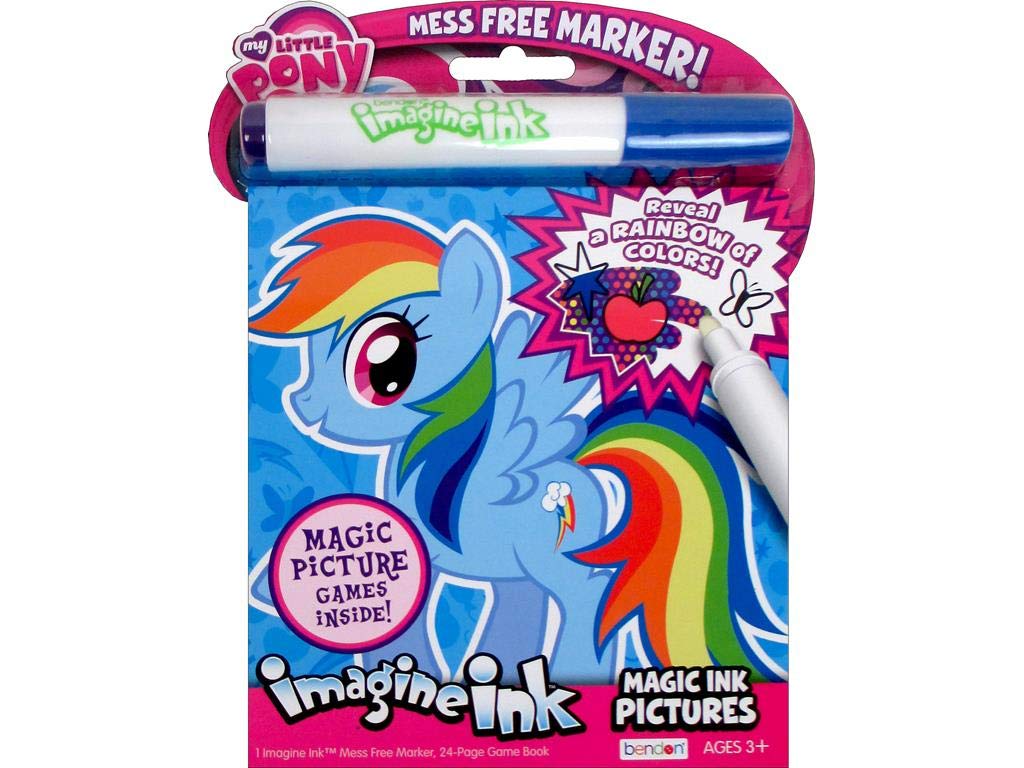 Bendon My Little Pony Rainbow Dash Imagine Ink – 20-Page Mess-Free Coloring Book + 1 Marker
