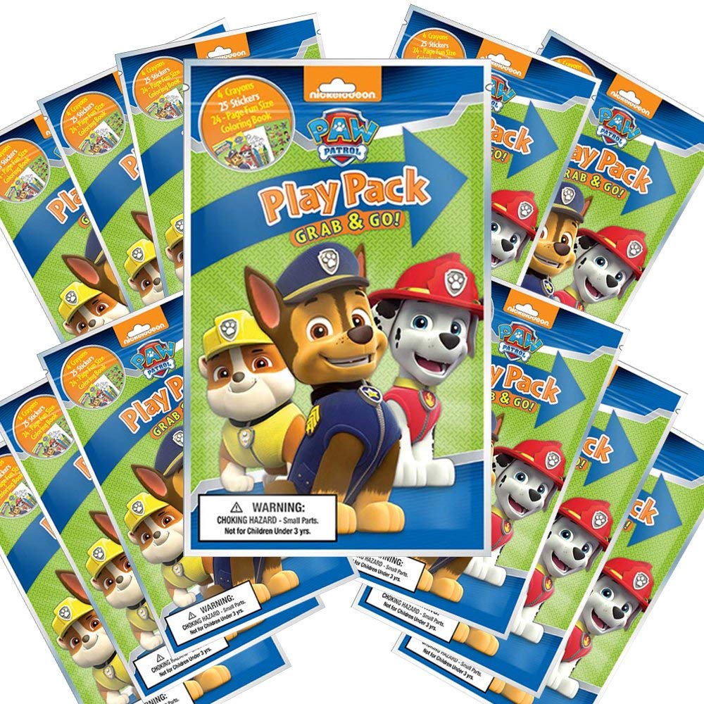 Bendon Nickelodeon Paw Patrol Grab and Go Play Packs – 12-Pack
