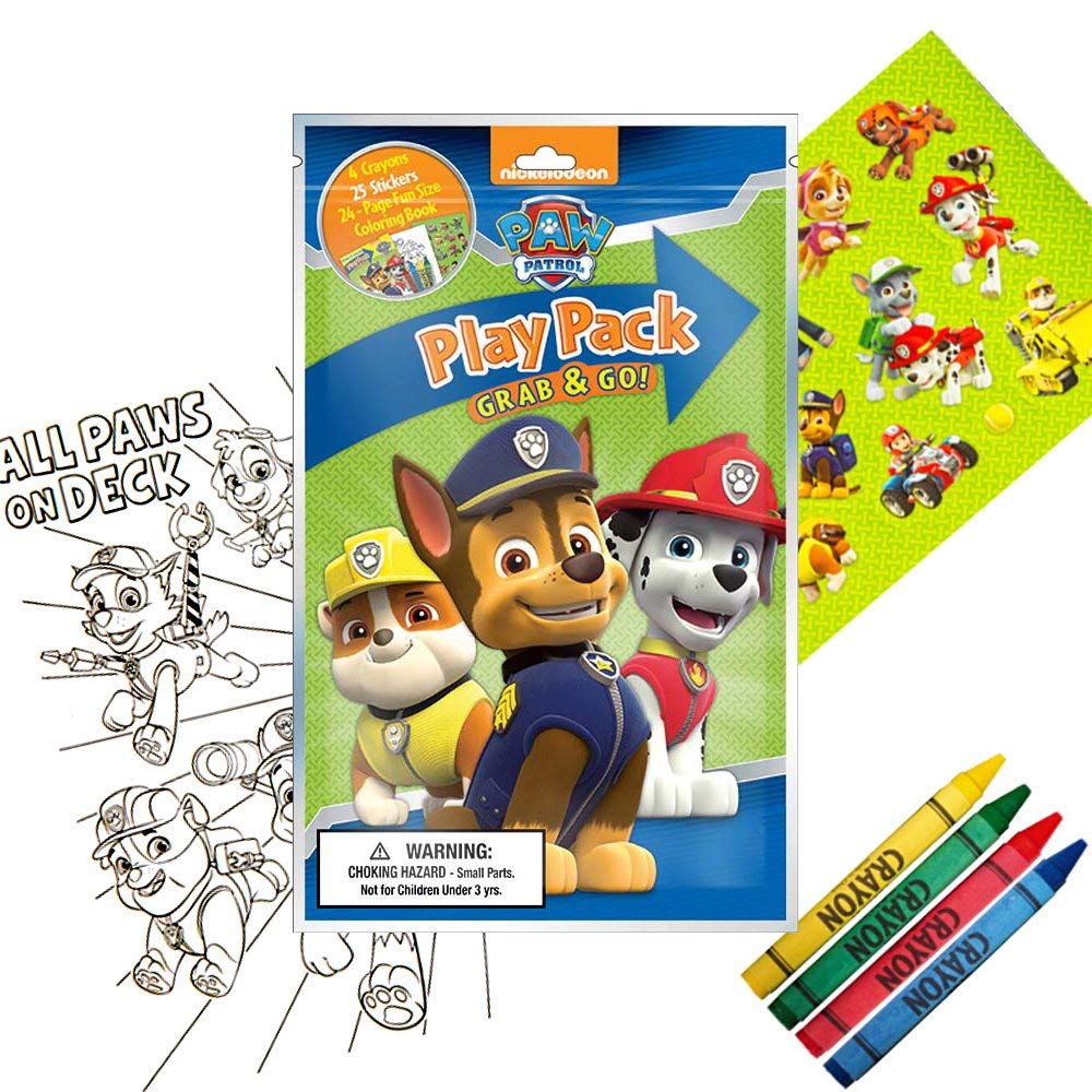 Bendon Nickelodeon Paw Patrol Grab and Go Play Packs – 12-Pack