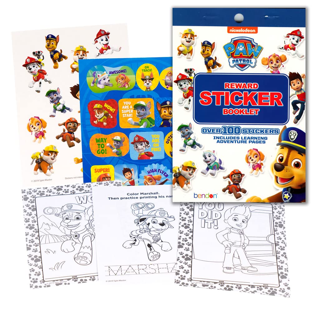 Bendon Paw Patrol Coloring Activity Book & Sticker Set – 300+ Stickers + Pop Fidget Toy