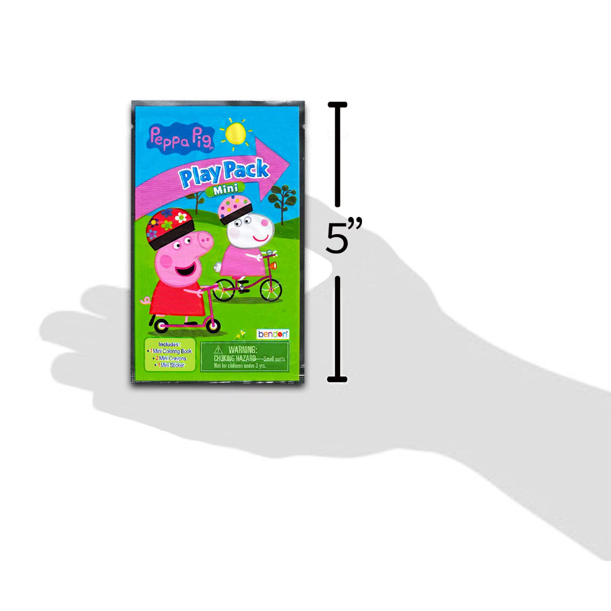 Bendon 12 Pc Peppa Pig Mini Party Favors Set – 12 Play Packs with Coloring Books & Stickers