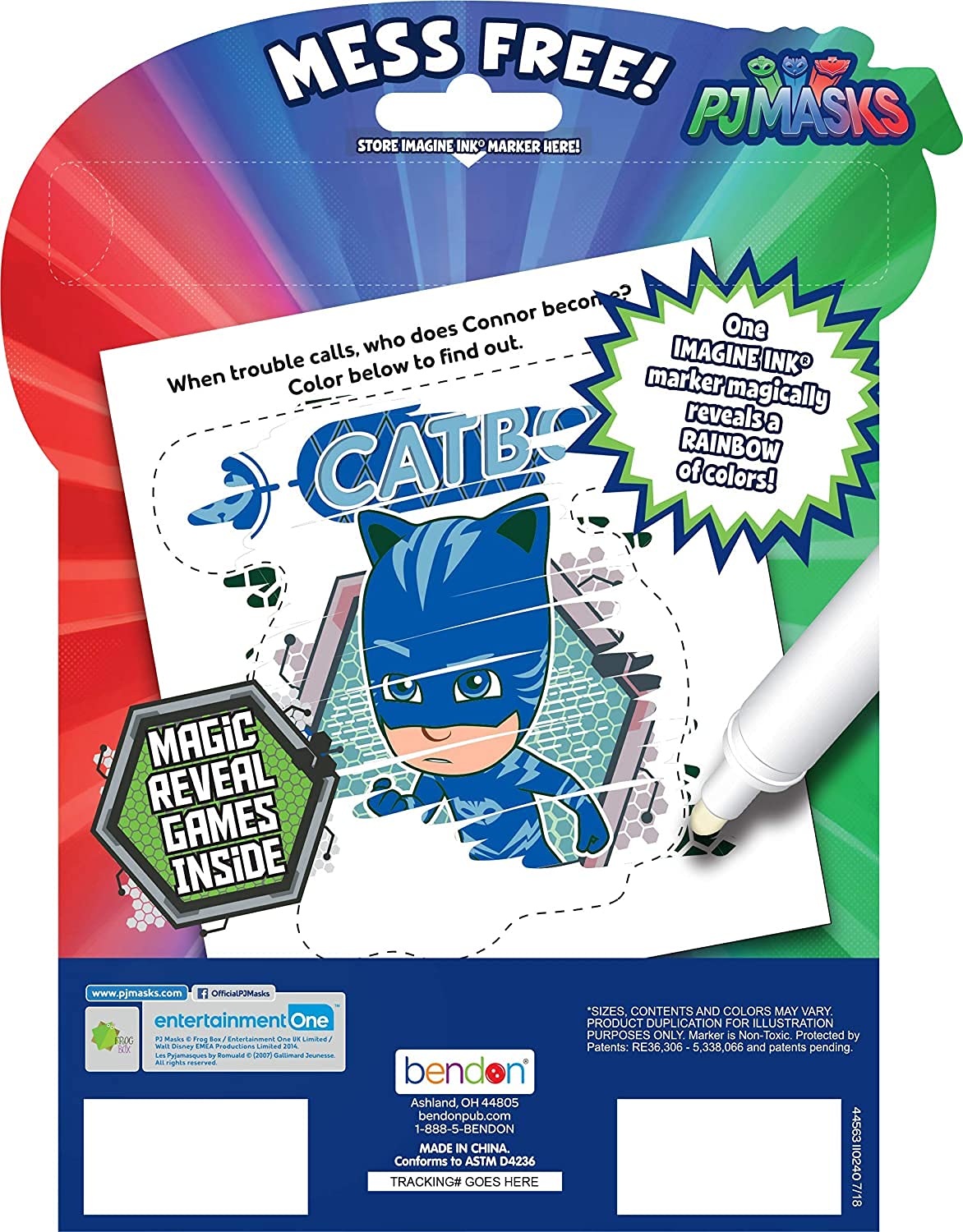 Bendon PJ Mask Imagine Ink: Magic Ink Book with Mess-Free Marker