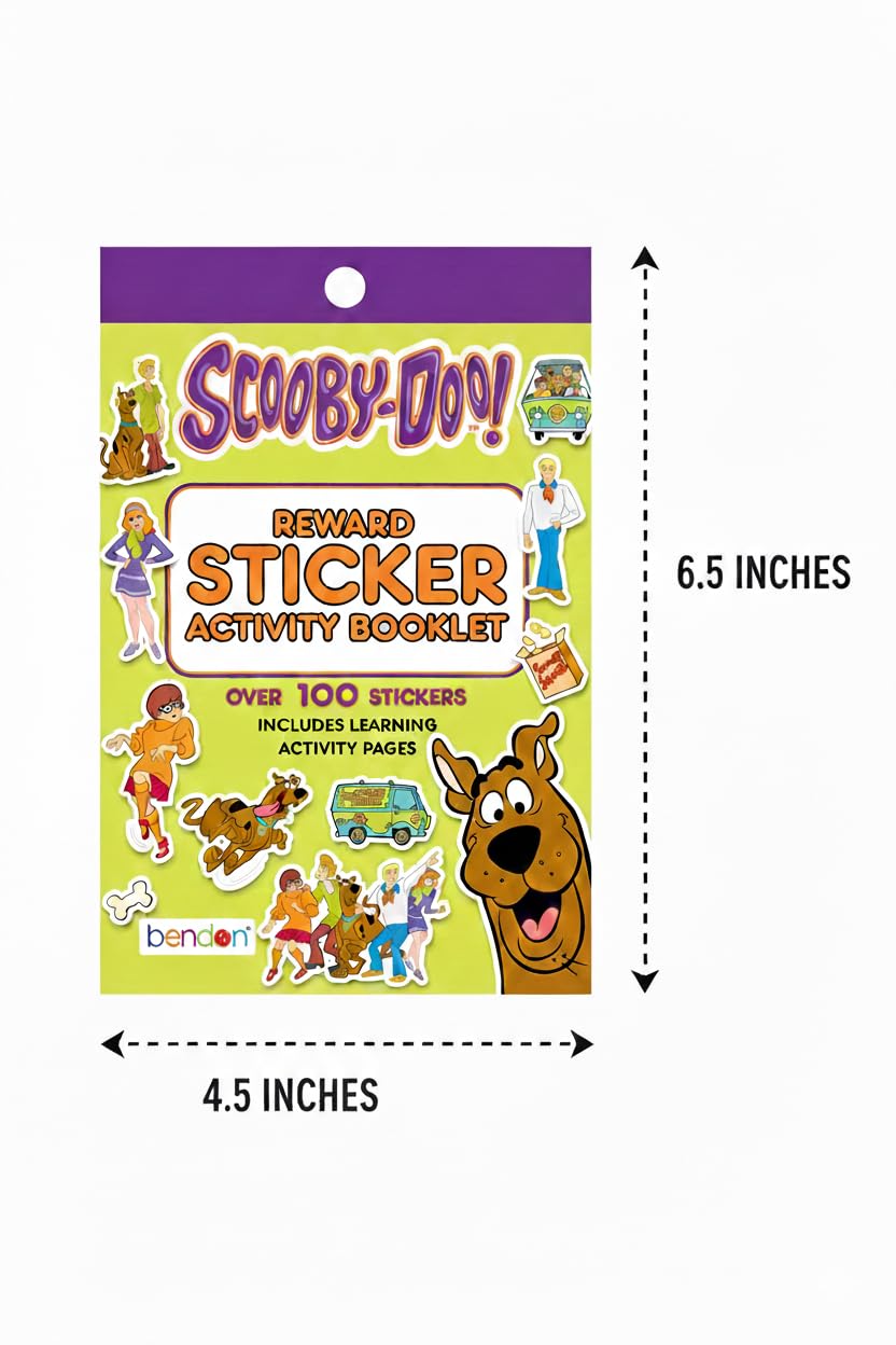 Bendon Scooby Doo Stickers Pad | 4x6 Scooby Doo Coloring & Activity Book | Officially Licensed