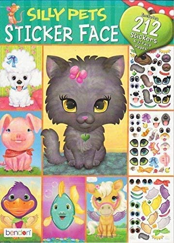 Bendon Silly Pets Face Repositional Stickers – Fun Travel Activity Book