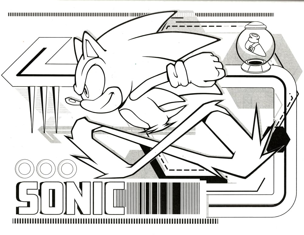 Bendon Sonic The Hedgehog Coloring Activity Book & Sticker Set for Kids | 300+ Stickers, Paw Pop Fidget