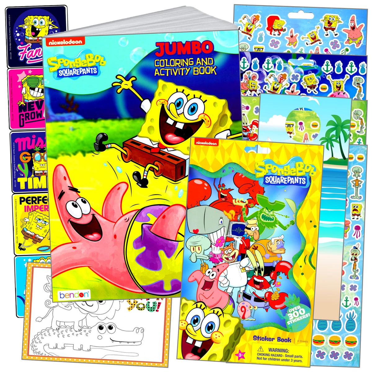 Bendon Spongebob Squarepants Coloring and Stickers Activity Set | Coloring Book, SpongeBob Stickers & More