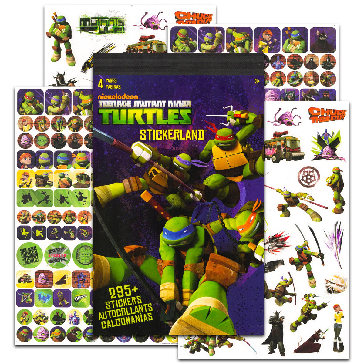 Bendon Publishing TMNT Stickers Party Favor Set – 350+ Stickers, 8 Sheets, Official TMNT Party Supplies