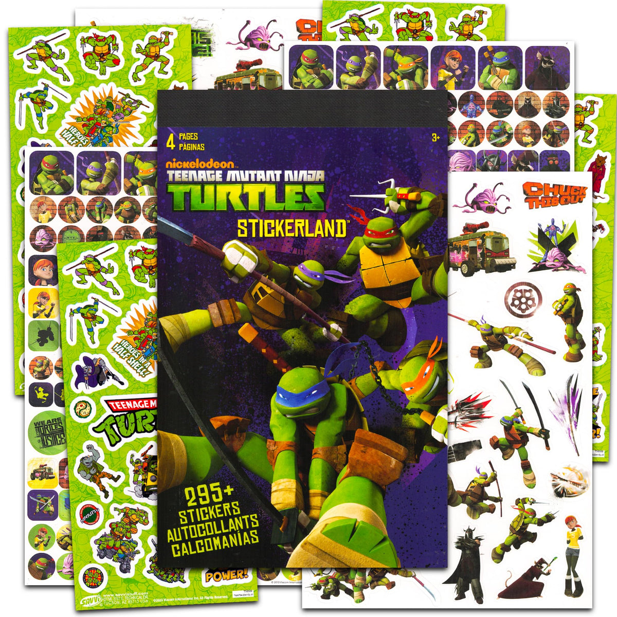 Bendon Publishing TMNT Stickers Party Favor Set – 350+ Stickers, 8 Sheets, Official TMNT Party Supplies