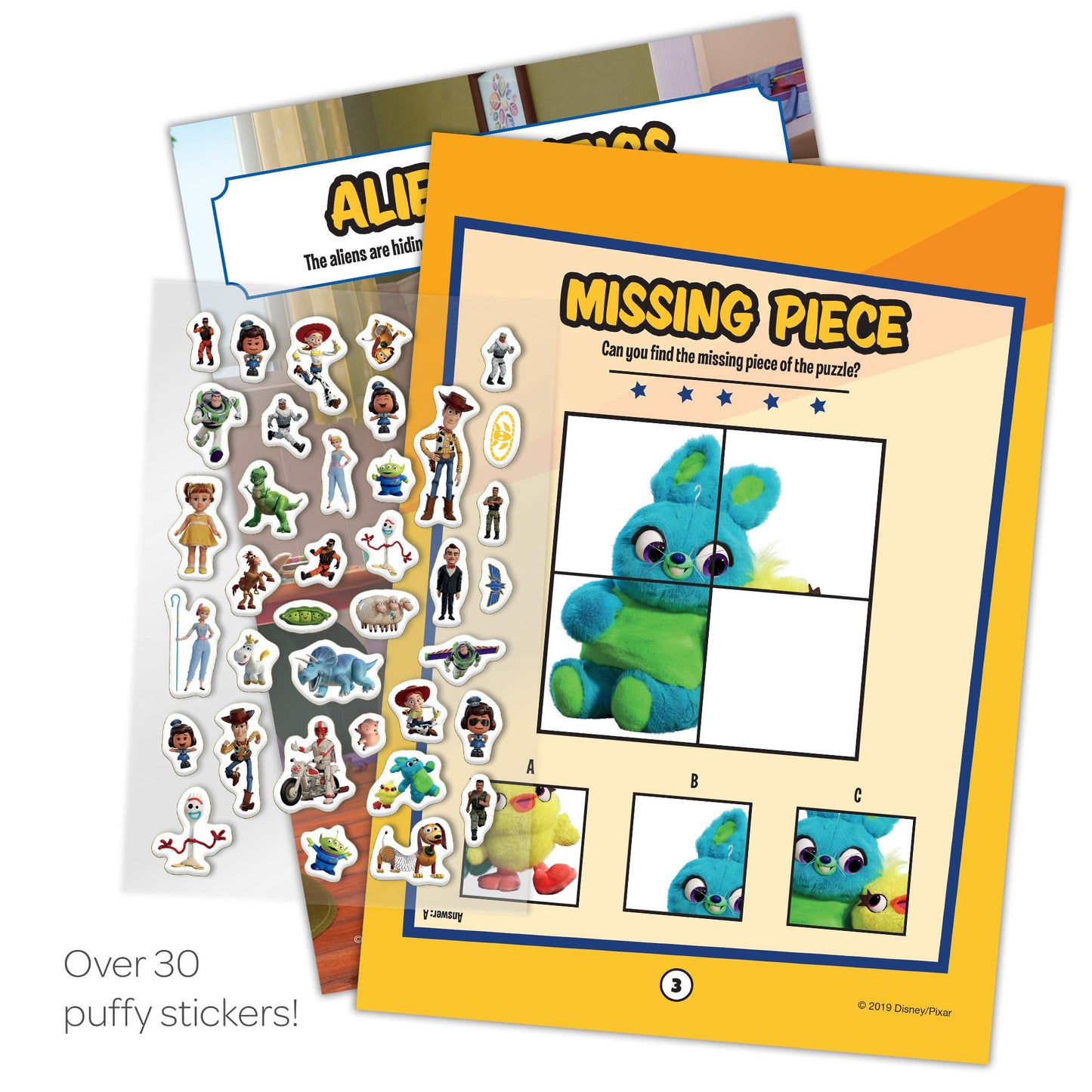 Bendon Toy Story 4 Puffy Sticker Coloring & Activity Book 45773 - Officially Licensed