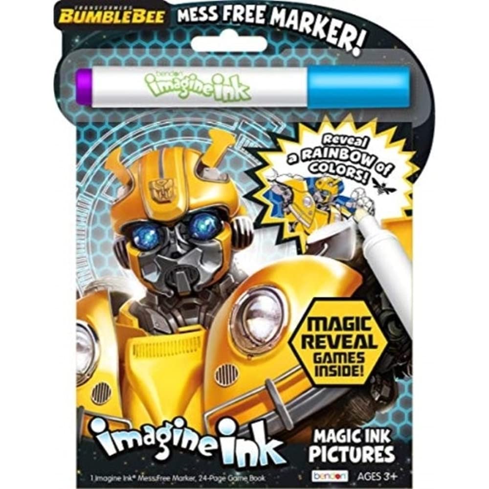 Bendon Transformers Imagine Ink Bumblebee Coloring Book | Mess-Free Magic Ink