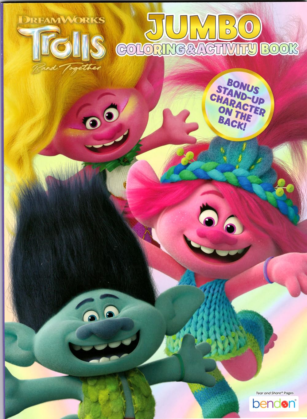 Bendon Trolls Coloring Activity Book & Sticker Set for Kids