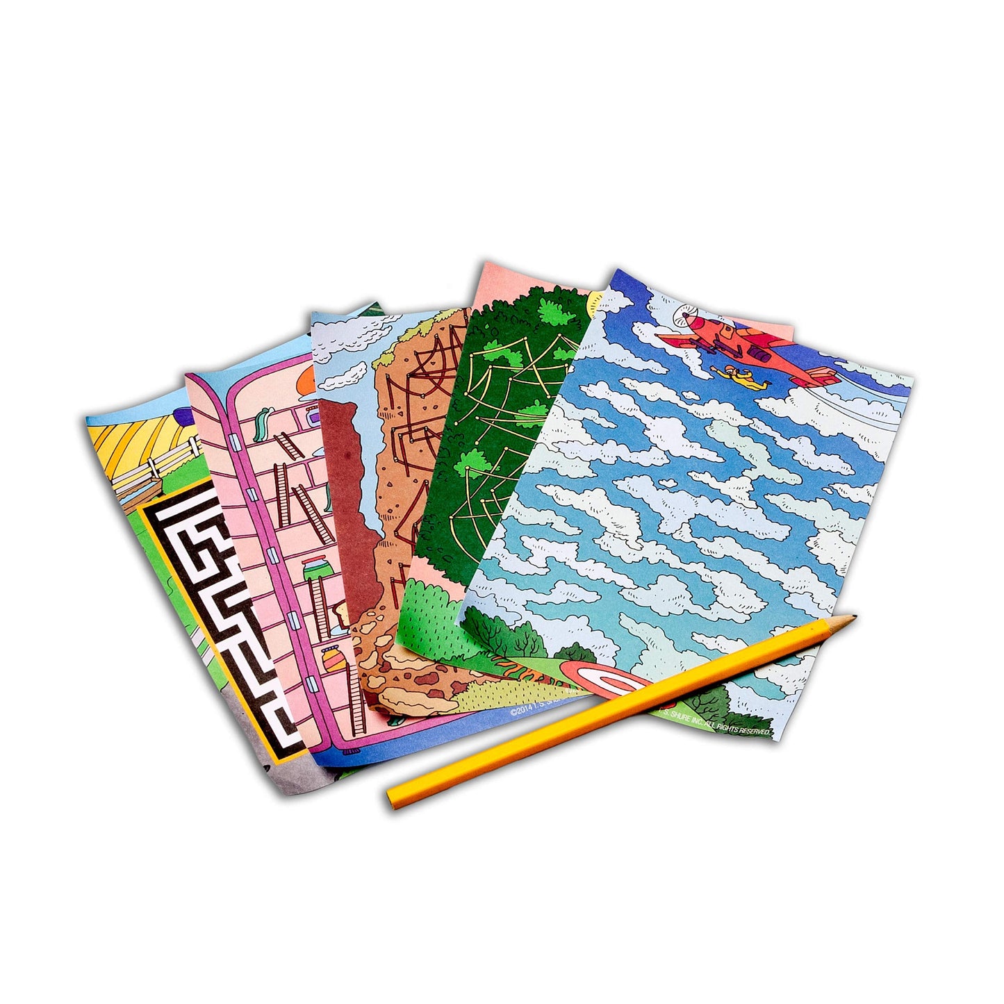 Bendon TS Shure Travel Mazes Mini Activity Tin – 20 Sheets + Pencil (Ages 5+)