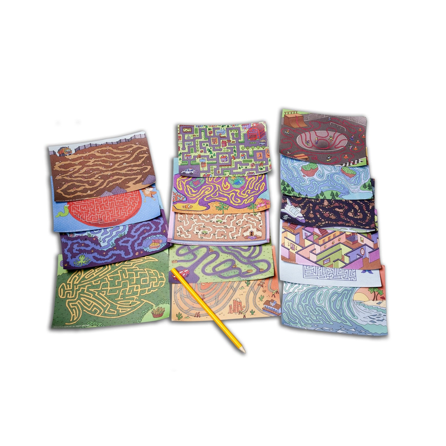 Bendon TS Shure Travel Mazes Mini Activity Tin – 20 Sheets + Pencil (Ages 5+)