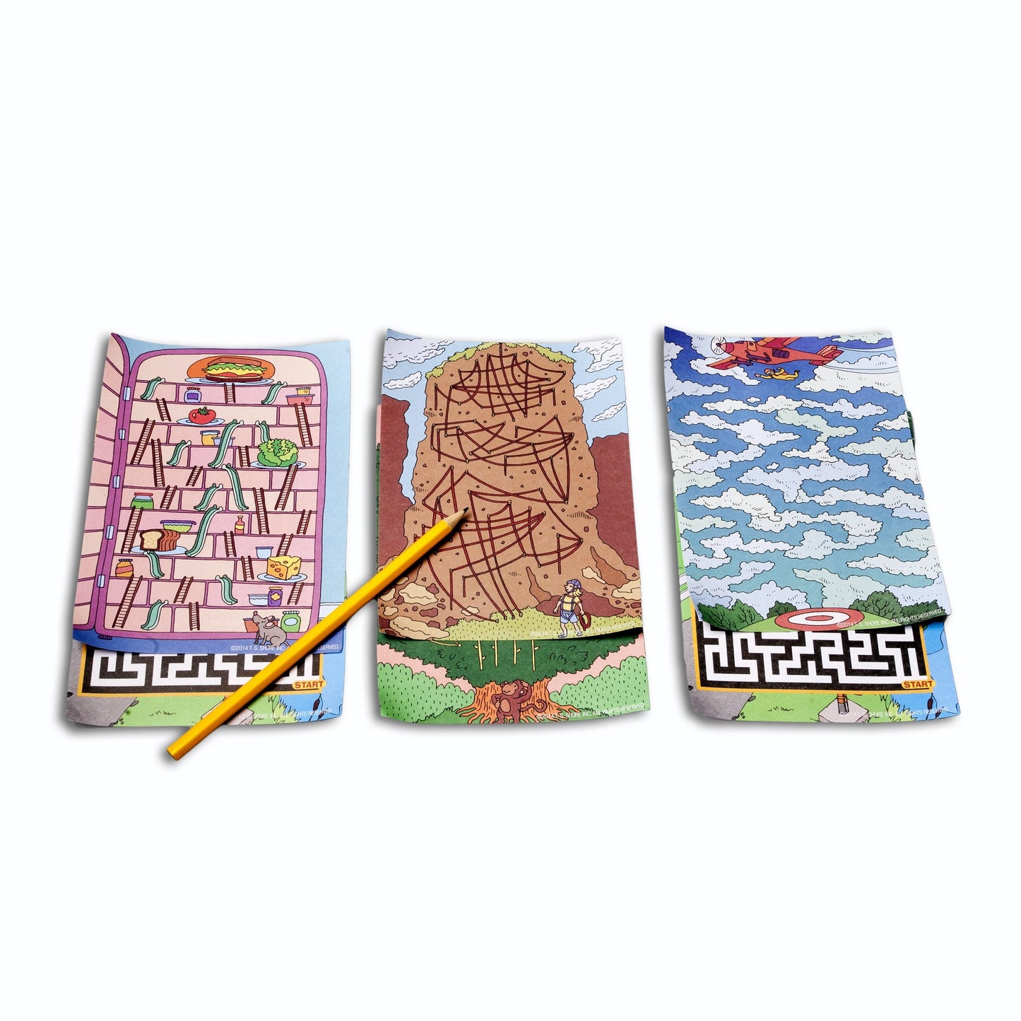 Bendon TS Shure Travel Mazes Mini Activity Tin – 20 Sheets + Pencil (Ages 5+)