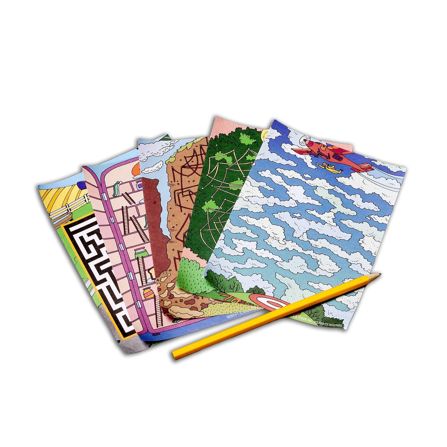 Bendon TS Shure Travel Mazes Mini Activity Tin – 20 Sheets + Pencil (Ages 5+)