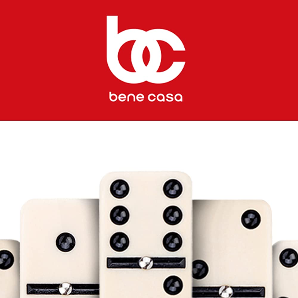 Bene Casa Cuban Flag Dominoes Set - Double Nine (55 Tiles) in Wooden Box | 2-10 Players