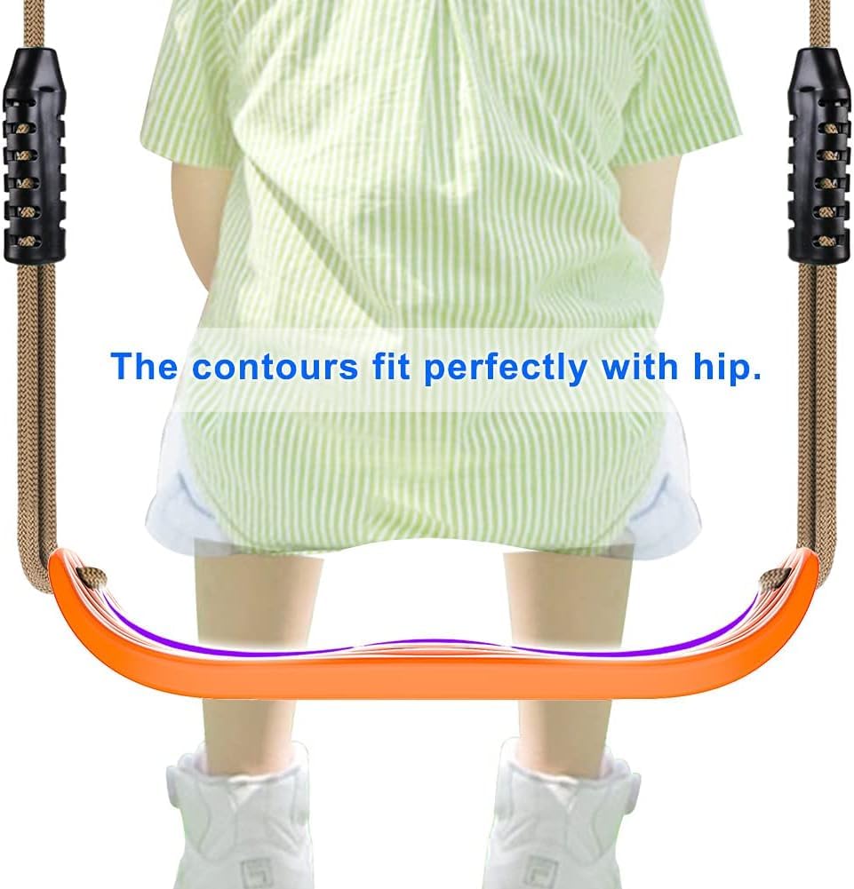 BeneLabel Non-Slip Swing Seat with Adjustable Rope & Carabiners – 220lb